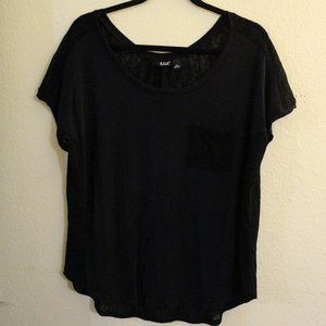 a.n.a black blouse with lace back size XL
